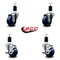 Service Caster 3'' Solid Poly Wheel Swivel 1-1/2'' Expanding Stem Caster Set 2 Brakes, 4PK SCC-EX20S314-SPUS-2-TLB-2-112 - alternate 5